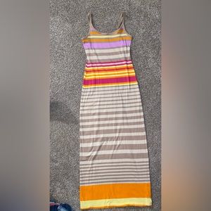 Size small, stretch, multicolored maxi dress. Great for summer!